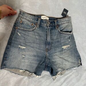 Abercrombie Never worn High Waist Curve Denim Shorts
